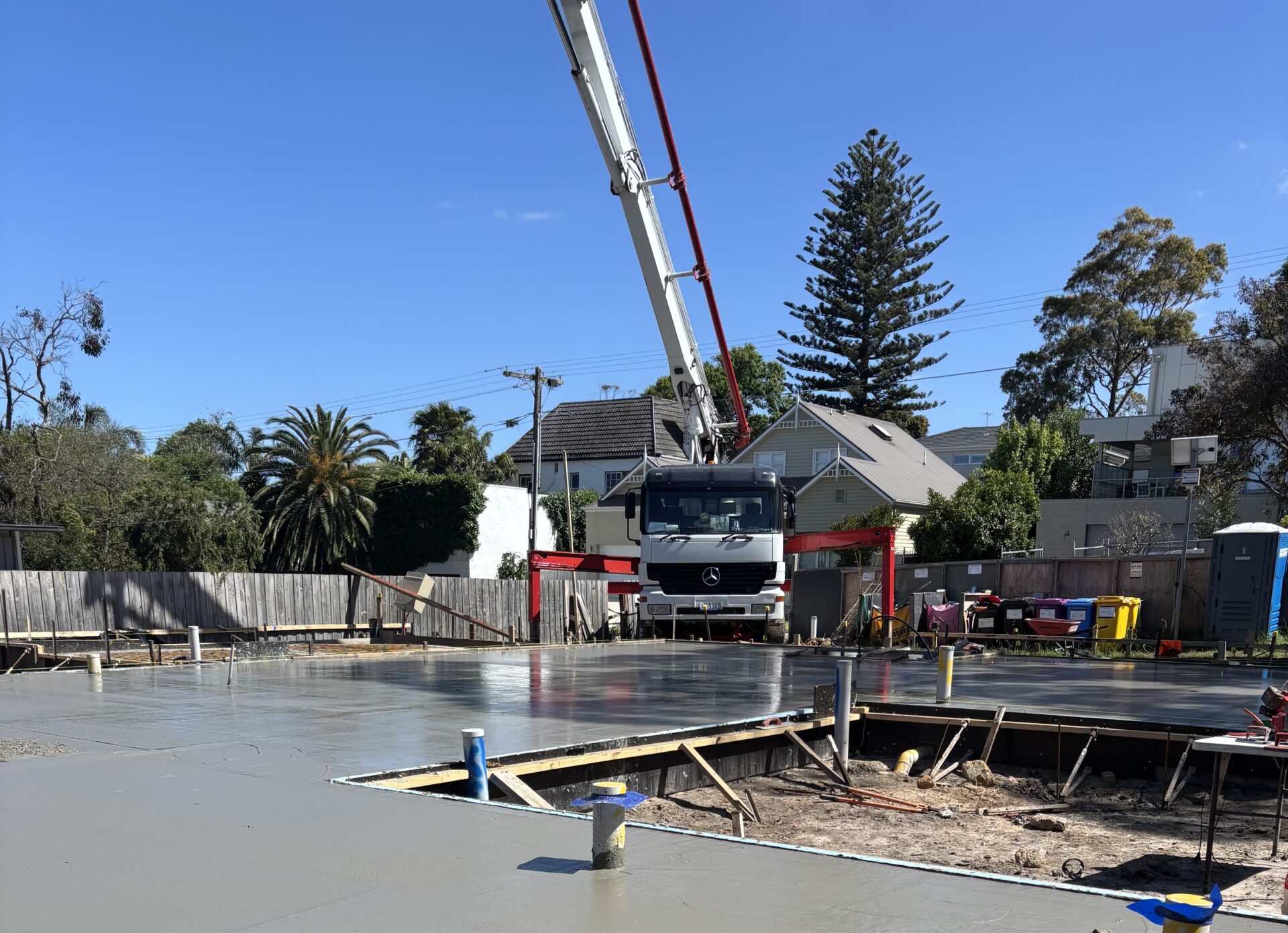 Professional Concrete House Slabs Concrete pump onsite Mornington Peninsula house slab