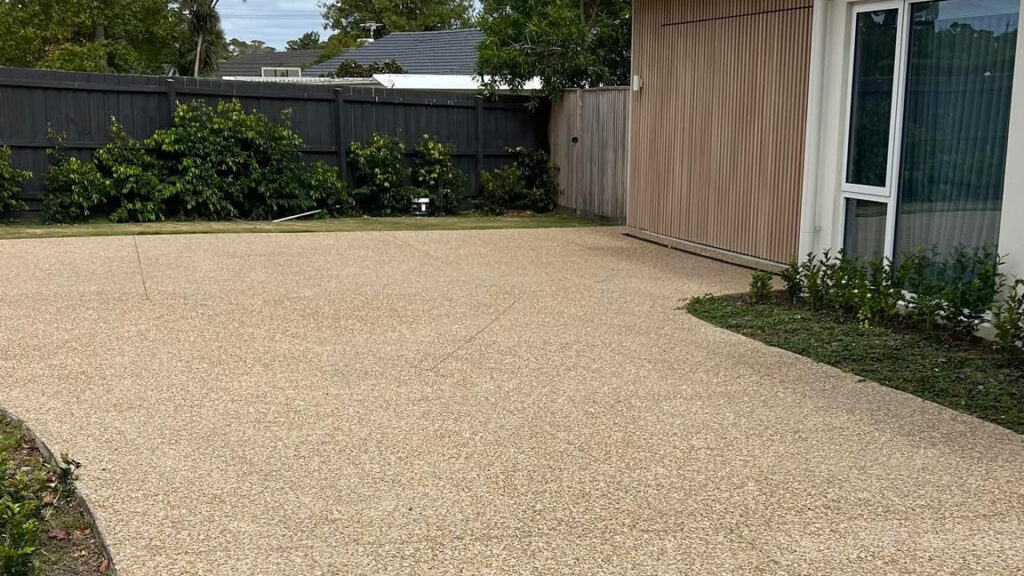 Exposed aggregate driveway professionally installed in Melbourne