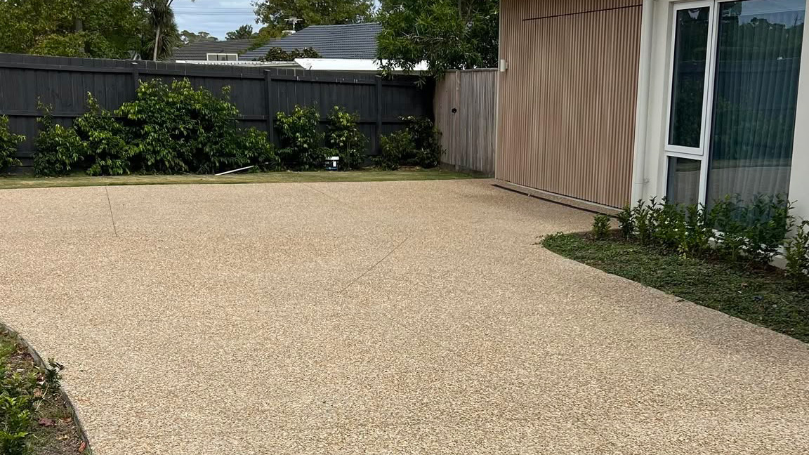 Exposed aggregate driveway professionally installed in Melbourne